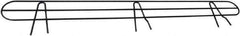 Value Collection - 72" Wide, 4" High, Open Shelving Accessory/Component - Black Powder Finish, 1/2" Deep, Use with NuLine Units - Eagle Tool & Supply