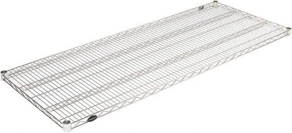 Value Collection - 60" Wide, 1.19" High, Open Shelving Accessory/Component - Stainless Steel Finish, 24" Deep, Use with NuLine Units - Eagle Tool & Supply