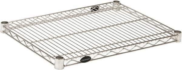 Value Collection - 24" Wide, 1.19" High, Open Shelving Accessory/Component - Stainless Steel Finish, 18" Deep, Use with NuLine Units - Eagle Tool & Supply