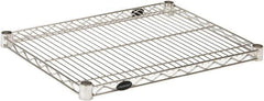 Value Collection - 24" Wide, 1.19" High, Open Shelving Accessory/Component - Stainless Steel Finish, 18" Deep, Use with NuLine Units - Eagle Tool & Supply