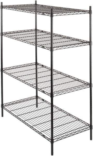 Value Collection - 4 Shelf Wire Shelving - Starter Unit - 36" Wide x 24" Deep x 63" High, - Eagle Tool & Supply