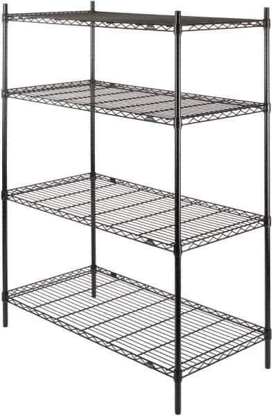 Value Collection - 4 Shelf Wire Shelving - Starter Unit - 48" Wide x 18" Deep x 63" High, - Eagle Tool & Supply