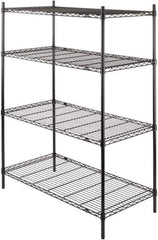 Value Collection - 4 Shelf Wire Shelving - Starter Unit - 48" Wide x 18" Deep x 63" High, - Eagle Tool & Supply
