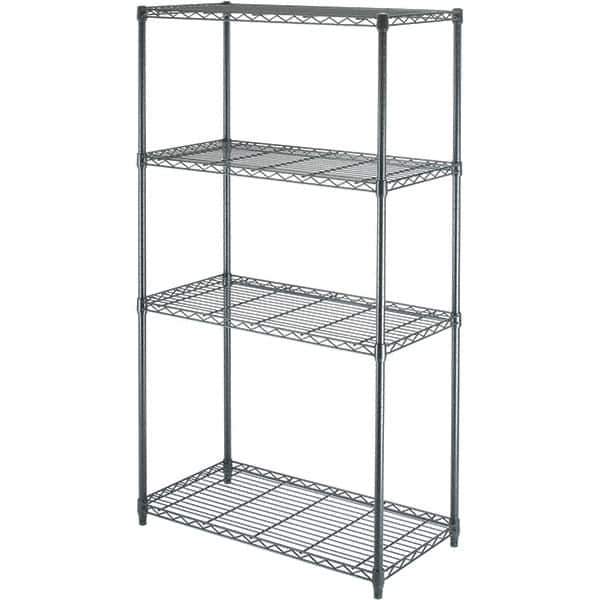Value Collection - 4 Shelf Wire Shelving - Starter Unit - 36" Wide x 18" Deep x 63" High, - Eagle Tool & Supply