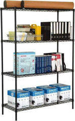 Value Collection - 4 Shelf Wire Shelving Unit - 60" Wide x 24" Deep x 63" High, - Eagle Tool & Supply