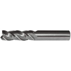 Kennametal - 1", 3 Flute, Single End, Solid Carbide, 0.12" Corner Radius End Mill - 4" OAL, 38° Helix, Right Hand Flute, 1-1/2" LOC, Right Hand Cut - Eagle Tool & Supply