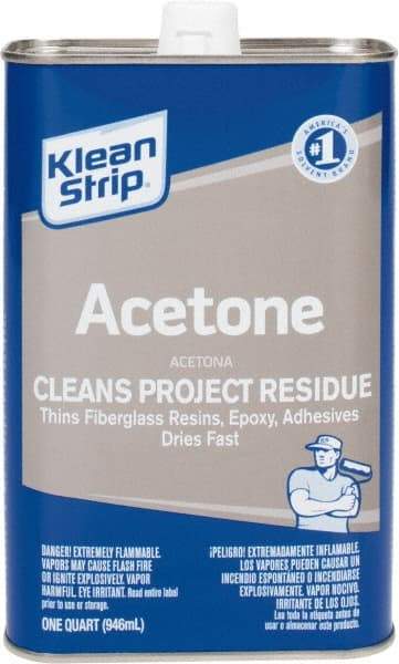 Klean-Strip - 1 Qt Acetone - Comes in Metal Can - Eagle Tool & Supply