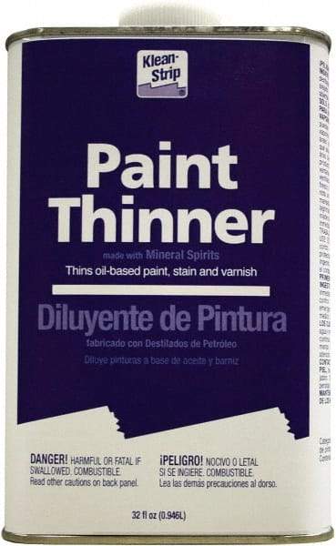 Klean-Strip - 1 Qt Paint Thinner - 784 gL VOC Content, Comes in Metal Can - Eagle Tool & Supply