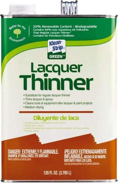 Klean-Strip - 1 Gal Lacquer Thinner - 789 gL VOC Content, Comes in Metal Can - Eagle Tool & Supply