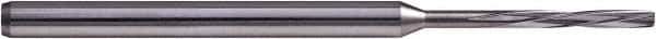 Hertel - 1.9mm Solid Carbide 4 Flute Chucking Reamer - Spiral Flute, 3mm Straight Shank, 10mm Flute Length, 50mm OAL - Eagle Tool & Supply