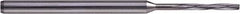 Hertel - 0.22mm Solid Carbide 4 Flute Chucking Reamer - Spiral Flute, 3mm Straight Shank, 1.5mm Flute Length, 50mm OAL - Eagle Tool & Supply