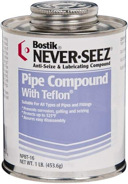 Bostik - 1 Lb Can High Temperature Anti-Seize Lubricant - With PTFE, -297 to 1,800°F, Off-White, Water Resistant - Eagle Tool & Supply