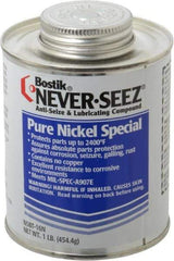 Bostik - 1 Lb Can Extreme Pressure, High Temperature Anti-Seize Lubricant - Nickel, -297 to 2,400°F, Silver Colored, Water Resistant - Eagle Tool & Supply