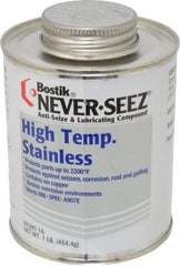 Bostik - 1 Lb Can High Temperature Anti-Seize Lubricant - Stainless Steel, -297 to 2,200°F, Silver Gray, Water Resistant - Eagle Tool & Supply