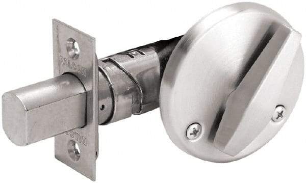 Falcon - 1-3/8 to 1-3/4" Door Thickness, Satin Chrome Finish, Keyless / Outside Rose Deadbolt - Eagle Tool & Supply