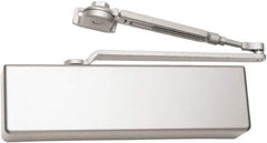 Falcon - 54" Door Width, 13-5/8" Closer Body Length, Heavy-Duty Door Closer to Full Cover to Hold Open Manual Damper - Aluminum Finish - Eagle Tool & Supply