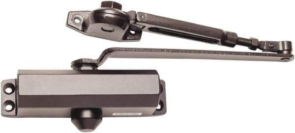 Falcon - 7" Closer Body Length, Light-Duty ADA Complaint Door Closer to Hold Open Manual Damper - Dark Bronze Finish - Eagle Tool & Supply