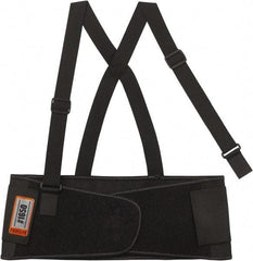 Ergodyne - Size 4XL, Hook & Loop, Elastic Belt - 52 to 58" Waist, 9" Wide, Detachable Strap, Black - Eagle Tool & Supply