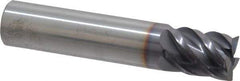 Niagara Cutter - 1/2", 5/8" LOC, 1/2" Shank Diam, 2-1/2" OAL, 5 Flute, Solid Carbide Square End Mill - Single End, TiAlN Finish, Spiral Flute, 45° Helix, Centercutting, Right Hand Cut, Right Hand Flute, Series S545 - Eagle Tool & Supply