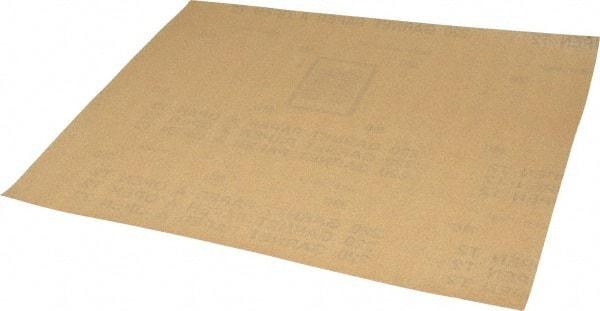 Norton - 220 Grit, Garnet Sanding Sheet - 11" Long x 9" Wide, Very Fine Grade, A Weighted Paper Backing - Eagle Tool & Supply