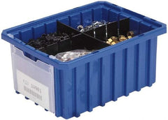 Akro-Mils - 0.96 Cu Ft, 40 Lb Load Capacity Gray Polyethylene Dividable Container - Stacking, 22.4" Long x 17.4" Wide x 6" High - Eagle Tool & Supply