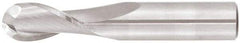 Niagara Cutter - 3/4" Diam, 1-1/2" LOC, 2 Flute Solid Carbide Ball End Mill - Uncoated, Single End, 4" OAL, 3/4" Shank Diam, Spiral Flute - Eagle Tool & Supply