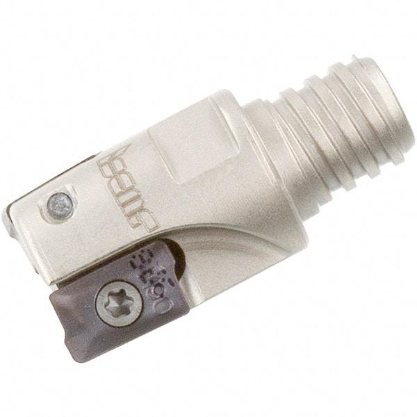 Iscar - 3/4" Cut Diam, 0.39" Max Depth of Cut, 0.96" OAL, Indexable Square Shoulder End Mill - HM90 AP.. 1003.. Inserts, T12 Modular Connection, 90° Lead Angle, Series Heli2000, Multimaster - Eagle Tool & Supply