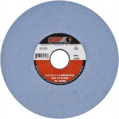 Camel Grinding Wheels - 8" Diam x 1-1/4" Hole x 3/4" Thick, J Hardness, 60 Grit Surface Grinding Wheel - Aluminum Oxide, Type 5, Medium Grade, Vitrified Bond, One-Side Recess - Eagle Tool & Supply