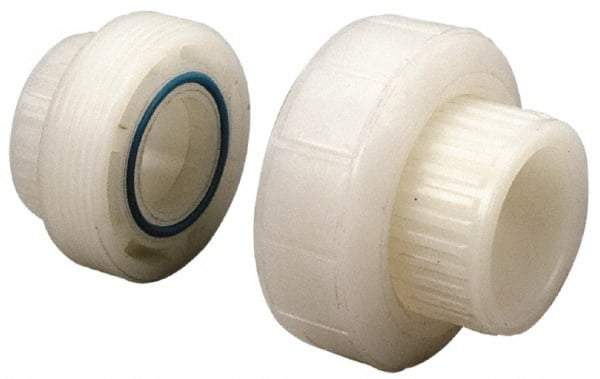NIBCO - 1/2" PVDF Plastic Pipe Socket Union - Schedule 80, S x S End Connections - Eagle Tool & Supply