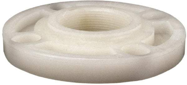 NIBCO - 2" Pipe, 6" OD, PVDF Threaded Pipe Flange - Schedule 80, Natural - Eagle Tool & Supply