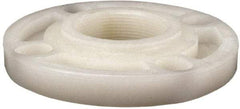 NIBCO - 2" Pipe, 6" OD, PVDF Threaded Pipe Flange - Schedule 80, Natural - Eagle Tool & Supply