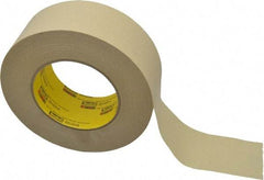 3M - 2" Wide x 60 Yd Long Tan Paper Masking Tape - Series 231, 7.6 mil Thick, 28 In/Lb Tensile Strength - Eagle Tool & Supply