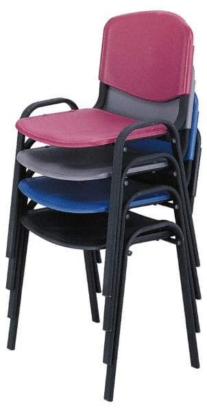 Safco - Black Stackinging Chair - 21 Inch Wide x 18 Inch Deep x 7 Inch High - Eagle Tool & Supply