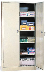 Sandusky Atlantic - 5 Shelf Locking Storage Cabinet - Steel, 36" Wide x 18" Deep x 72" High, Beige - Eagle Tool & Supply