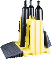 Enpac - Gas Cylinder Carts, Racks, Stands & Holders Type: Six Cylinder Floor Stand Rack Fits Cylinder Diameter: 3; 4; 5; 6; 7; 8; 9; 10 (Inch) - Eagle Tool & Supply