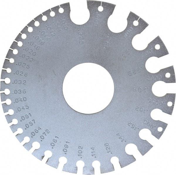 SPI - #36 Steel Wire and Sheet Metal Gage - Use with Nonferrous Metals - Eagle Tool & Supply