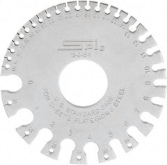 SPI - #36 Steel Wire and Sheet Metal Gage - Use with Uncoated Sheet and Plate Iron and Steel - Eagle Tool & Supply
