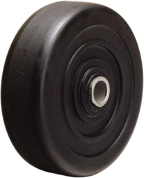 Hamilton - 4 Inch Diameter x 1-1/4 Inch Wide, Hard Rubber Caster Wheel - 250 Lb. Capacity, 1-1/2 Inch Hub Length, 1/2 Inch Axle Diameter, Self-Lube Bearing - Eagle Tool & Supply