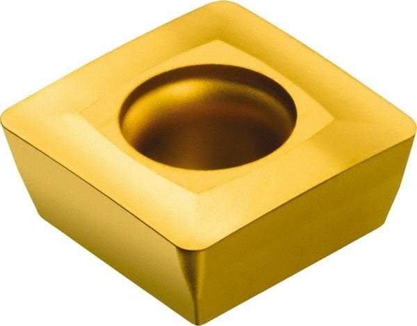 Sandvik Coromant - SPMT432 WH Grade 4040 Carbide Milling Insert - TiCN/Al2O3/TiN Finish, 4.75mm Thick, 1/2" Inscribed Circle, 0.8mm Corner Radius - Eagle Tool & Supply