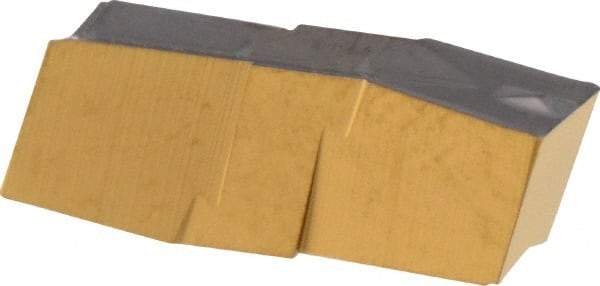 Iscar - 398020GIP Grade IC830, 3.98mm Cutting Width Carbide Grooving Insert - 13mm Max Depth of Cut, Neutral, 0.2mm Corner Radius, TiAlN Finish - Eagle Tool & Supply