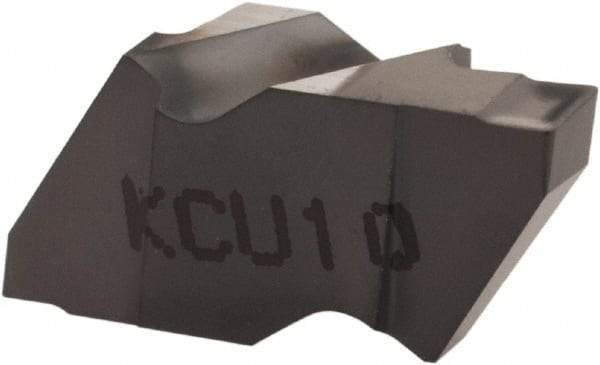 Kennametal - 2094NG K Grade KCU10, 2.39mm Cutting Width Carbide Grooving Insert - 2.79mm Max Depth of Cut, Left Hand, 0.19mm Corner Radius, AlTiN Finish - Eagle Tool & Supply