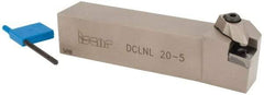 Iscar - DCLN, Left Hand Cut, 95° Lead Angle, 1-1/4" Shank Height x 1-1/4" Shank Width, Negative Rake Indexable Turning Toolholder - 6" OAL, CN.. Insert Compatibility, Series Isoturn - Eagle Tool & Supply