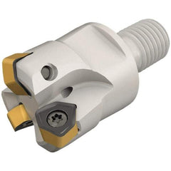 Iscar - 25mm Cut Diam, 0.039" Max Depth, M12 Modular Connection Indexable High-Feed End Mill - Screw Holding Method, H600 WXCU 05 Insert, FF EWX-M-05 Toolholder, Through Coolant - Eagle Tool & Supply