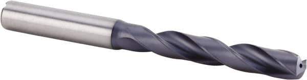 Kennametal - Letter L 140° Solid Carbide Jobber Drill - Multilayer TiAlN Finish, Right Hand Cut, Spiral Flute, Straight Shank, 91mm OAL, Standard Point - Eagle Tool & Supply
