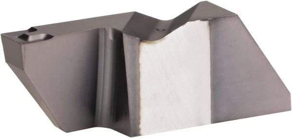 Kennametal - 4189NFD K Grade KCU25, 4.8mm Cutting Width Carbide Grooving Insert - 9.53mm Max Depth of Cut, Left Hand, 0.57mm Corner Radius, AlTiN Finish - Eagle Tool & Supply