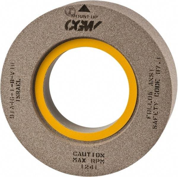Camel Grinding Wheels - 18" Diam x 8" Hole x 2" Thick, I Hardness, 46 Grit Surface Grinding Wheel - Aluminum Oxide, Type 7, Medium Grade, 1,460 Max RPM, Vitrified Bond, Two-Side Recess - Eagle Tool & Supply