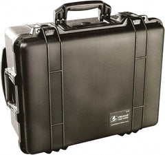 Pelican Products, Inc. - 17-59/64" Wide x 10-27/64" High, Clamshell Hard Case - Black, Polypropylene - Eagle Tool & Supply