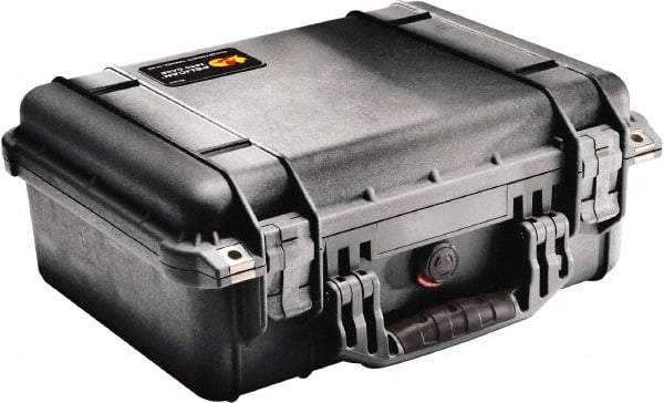 Pelican Products, Inc. - 13" Wide x 6-53/64" High, Clamshell Hard Case - Black, Polypropylene - Eagle Tool & Supply