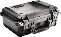Pelican Products, Inc. - 13" Wide x 6-53/64" High, Clamshell Hard Case - Black, Polypropylene - Eagle Tool & Supply