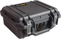 Pelican Products, Inc. - 9-11/16" Wide x 4-7/8" High, Clamshell Hard Case - Black, Polypropylene - Eagle Tool & Supply
